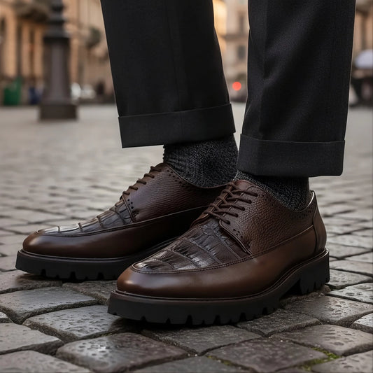 MILÁN PALUDE CON PIEL GENUINA DE COCODRILO