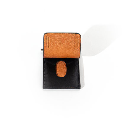 TARJETERO CLIP EN PIEL GENUINA DE CAIMÁN NEGRO